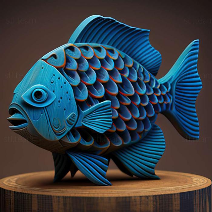 Акара голубая рыба